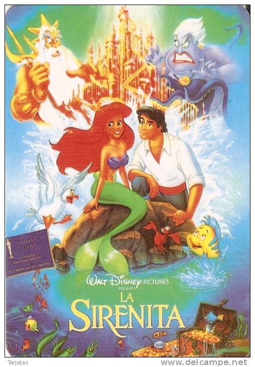 CALENDARIO DEL AÑO 1996 DE LA PELICULA LA SIRENITA DE DISNEY (CALENDRIER-CALENDAR) - Tamaño Pequeño : 1991-00