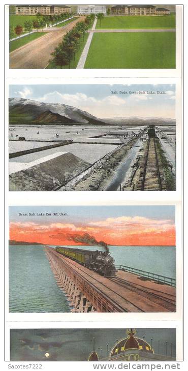 SUPERBE ENVELOPPE  ILLUSTREE AYANT VOYAGEE AVEC DEPLIANT  SALT LAKE CITY - UTAH - Salt Lake City