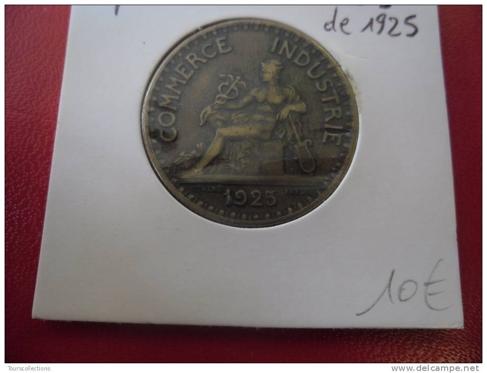 FRANCE @ 2 Francs Chambre De Commerce 1925 - Artéfact - Surplus De Métal Sur Le 5 De 1925  @ 3 Photos - Errores Y Curiosidades