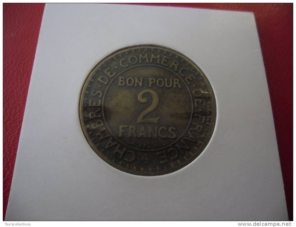 FRANCE @ 2 Francs Chambre De Commerce 1925 - Artéfact - Surplus De Métal Sur Le 5 De 1925  @ 3 Photos - Errores Y Curiosidades