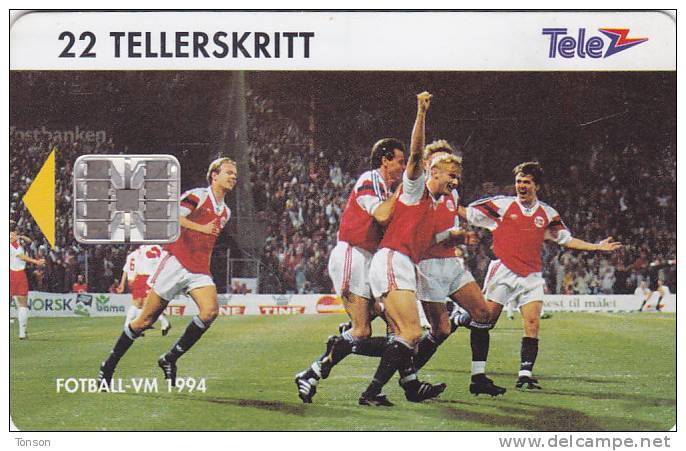 Norway, N032, Maljubel, 1994 Football, CN : 46145249, 2 Scans.  Priced : 40NOK - Noorwegen