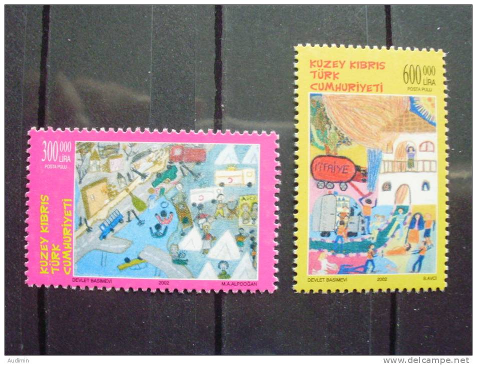 Zypern Türkisch 568/9 ++ MNH, Kinderzeichnungen. - Unused Stamps