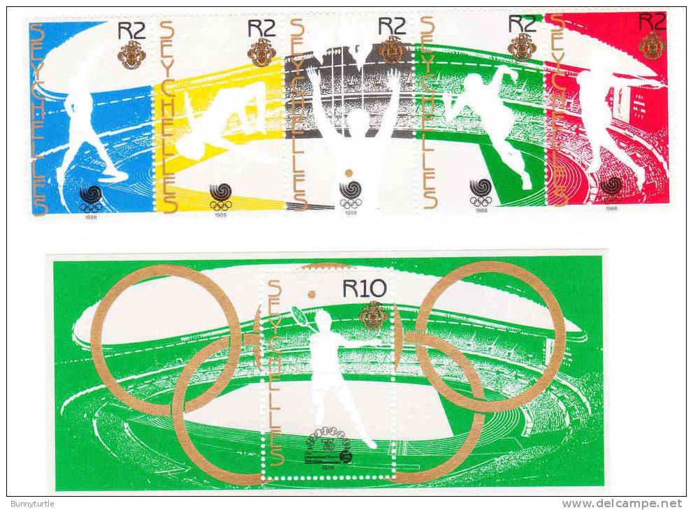 Seychelles 1989 Summer Olympics Games Seoul S/S MNH - Seychellen (1976-...)