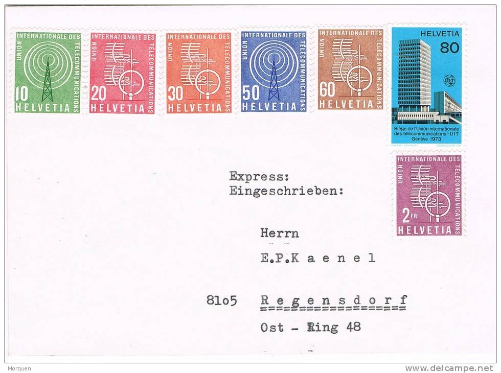 Carta SUIZA 1973, Servicio Sin Matasellar, Yvert Num 393-398 - Briefe U. Dokumente