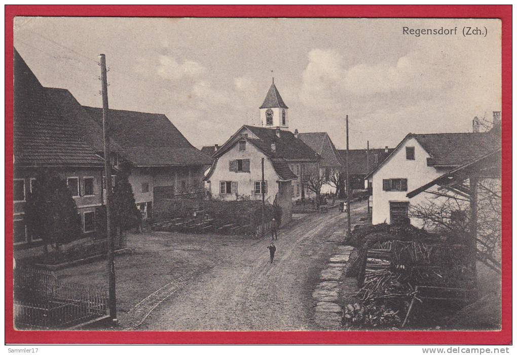 REGENSDORF, TEILANSICHT, LICHTDRUCK - Dorf