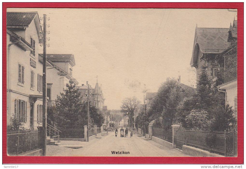 WETZIKON, STRASSENANSICHT, LICHTDRUCK 1907 - Wetzikon