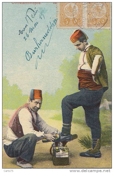 Turquie - Constantinople - Métiers - Chaussures - Oblitération 1912 - Turquie