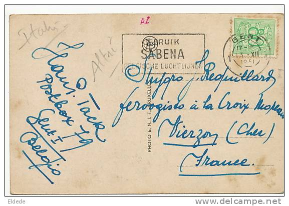 Capodistria Koper Advert Pasta Toselli  Mark Sabena Gent Gand On The Back Sent To Vierzon - Slovénie