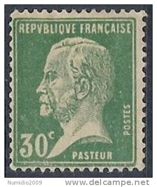 1923-26 FRANCIA LOUIS PASTEUR 30 CENT VERDE SENZA GOMMA - FR492-2 - 1922-26 Pasteur