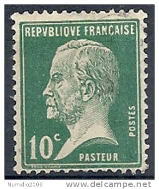 1923-26 FRANCIA USATO LOUIS PASTEUR 10 CENT - FR493 - 1922-26 Pasteur
