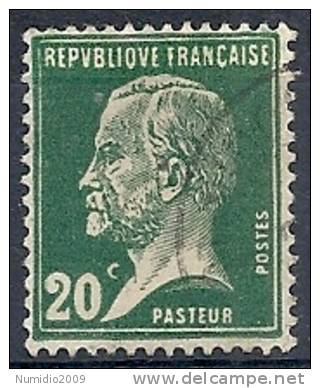 1923-26 FRANCIA USATO LOUIS PASTEUR 20 CENT - FR493-3 - 1922-26 Pasteur