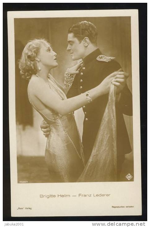 Brigitte Helm & Franz Ledered Old Postcard #13 Ross 4620/1 - Acteurs