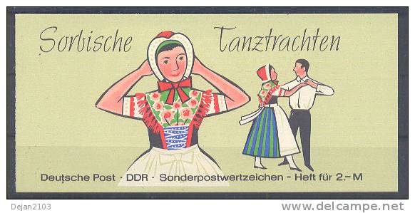 Germany East Folk Costume Markenheften Booklet MNH ** - Ungebraucht