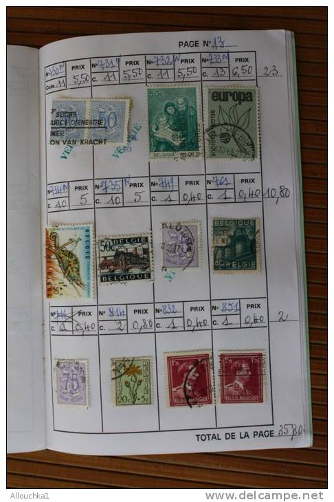 Belgique TIMBRES BELGES (.) Carnet de circulation entre 1865 &amp; 1960(Cote 2006 Y/T) 112,95 &euro; Voir détails ci-des