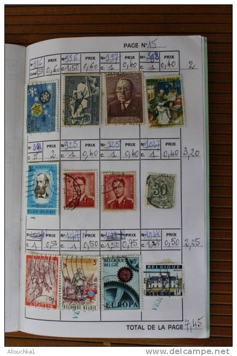 Belgique TIMBRES BELGES (.) Carnet de circulation entre 1865 &amp; 1960(Cote 2006 Y/T) 112,95 &euro; Voir détails ci-des