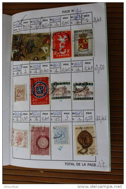 Belgique TIMBRES BELGES (.) Carnet de circulation entre 1865 &amp; 1960(Cote 2006 Y/T) 112,95 &euro; Voir détails ci-des