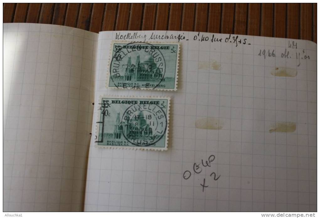 Belgique TIMBRES BELGES (.) Carnet de circulation entre 1937 &amp; 1946 (Cote 2006 Y/T) 36.10 &euro; Voir Photos