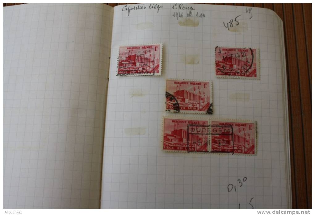 Belgique TIMBRES BELGES (.) Carnet de circulation entre 1937 &amp; 1946 (Cote 2006 Y/T) 36.10 &euro; Voir Photos