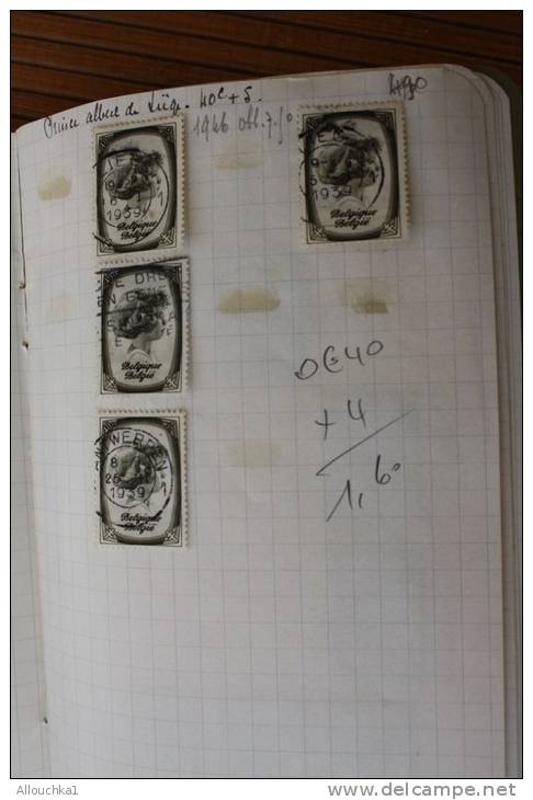 Belgique TIMBRES BELGES (.) Carnet de circulation entre 1937 &amp; 1946 (Cote 2006 Y/T) 36.10 &euro; Voir Photos