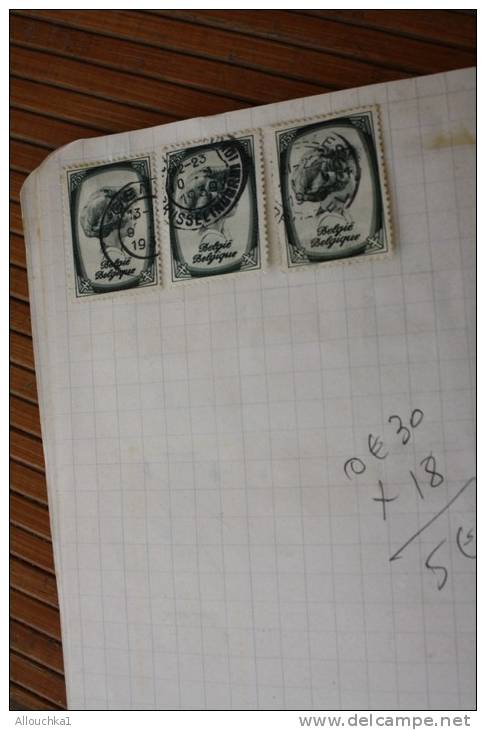 Belgique TIMBRES BELGES (.) Carnet de circulation entre 1937 &amp; 1946 (Cote 2006 Y/T) 36.10 &euro; Voir Photos