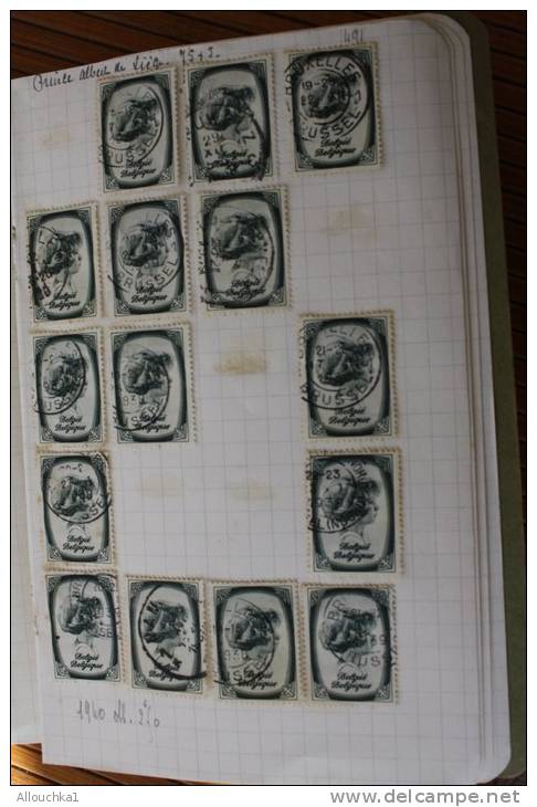 Belgique TIMBRES BELGES (.) Carnet de circulation entre 1937 &amp; 1946 (Cote 2006 Y/T) 36.10 &euro; Voir Photos