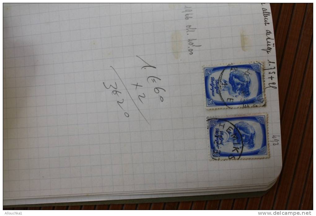 Belgique TIMBRES BELGES (.) Carnet de circulation entre 1937 &amp; 1946 (Cote 2006 Y/T) 36.10 &euro; Voir Photos