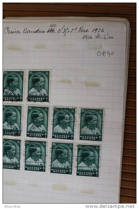 Belgique TIMBRES BELGES (.) Carnet de circulation entre 1936 &amp; 1937 (Cote 2006 Y/T) 67.70 &euro; Voir Photos