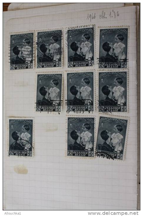 Belgique TIMBRES BELGES (.) Carnet de circulation entre 1936 &amp; 1937 (Cote 2006 Y/T) 67.70 &euro; Voir Photos