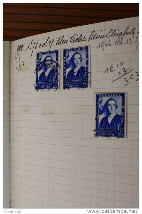 Belgique TIMBRES BELGES (.) Carnet de circulation entre 1936 &amp; 1937 (Cote 2006 Y/T) 67.70 &euro; Voir Photos