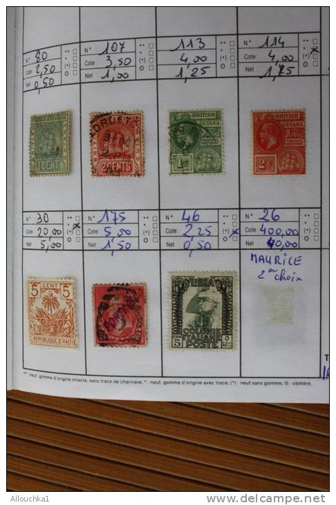 7 Stamps Timbres De Guyane Britannique  British  Guiana  Haiti Libia Colonie Italienne (.)   Voir Photos - Mezclas (max 999 Sellos)