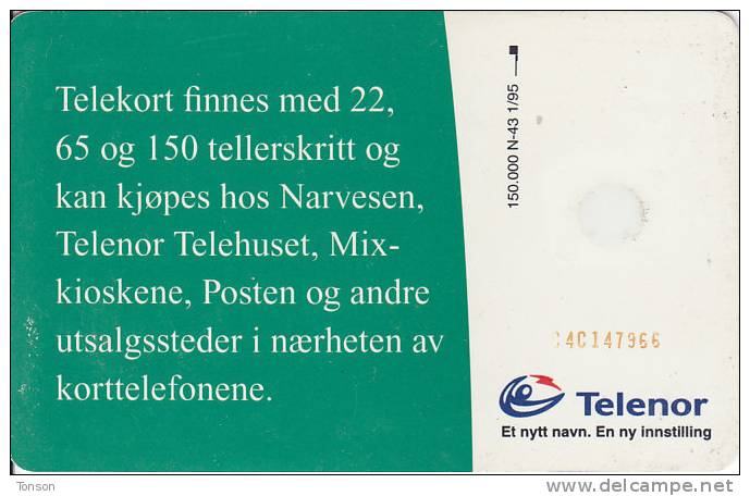 Norway, N043, Blikkboks, CN : C4C147966, 2 Scans. Priced : 25NOK - Norwegen