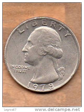 PIECE DE 1 QUARTER ETATS UNIS 1978 - 1932-1998: Washington