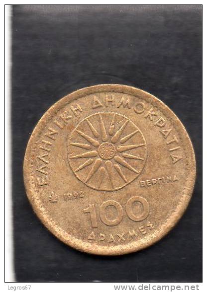 PIECE DE 100 DRACHMES 1992 - Grecia