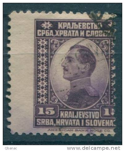 Yugoslavia Kingdom, King Alexander 1921 Mi#148, Perforation Error, Used - Gebruikt