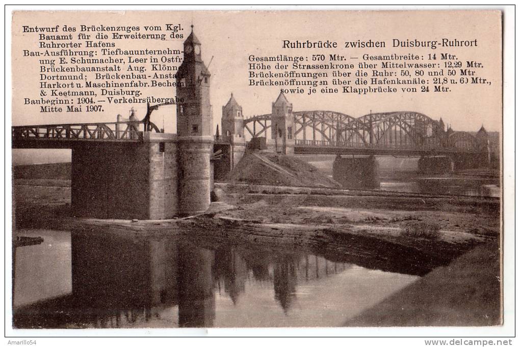 RAR Duisburg - Brücke Um 1910 ! - Duisburg