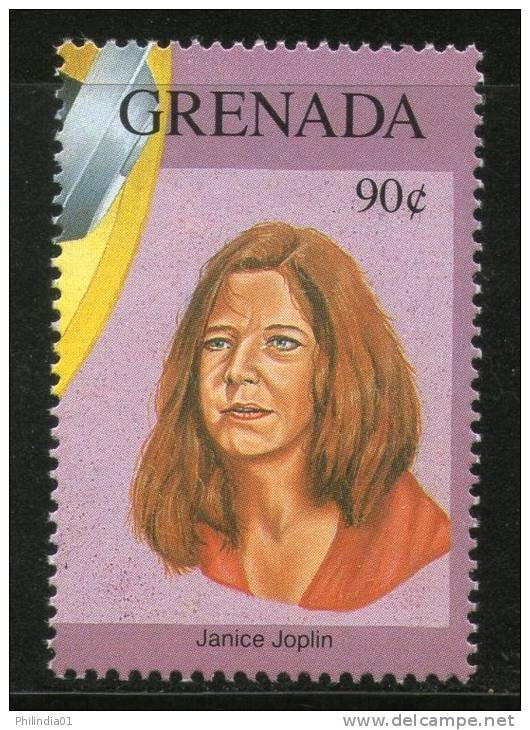 Grenada 1992 Gold Record Winners - Janis Joplin Sc 2156h Music Pop Singer Entertainers MNH # 2935 - Musique