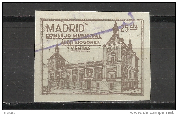 1541-SELLO FISCAL LOCAL MADRID,MUY ANTIGUO REVENUE Impuestos Tasas Tax - Fiscale Zegels