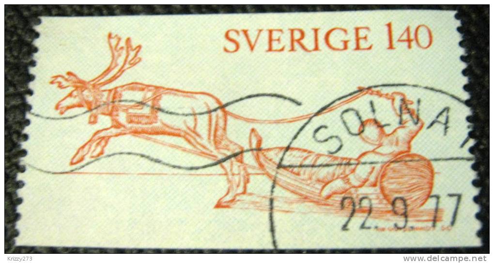 Sweden 1972 Reindeer And Sledge 1.40kr - Used - Oblitérés