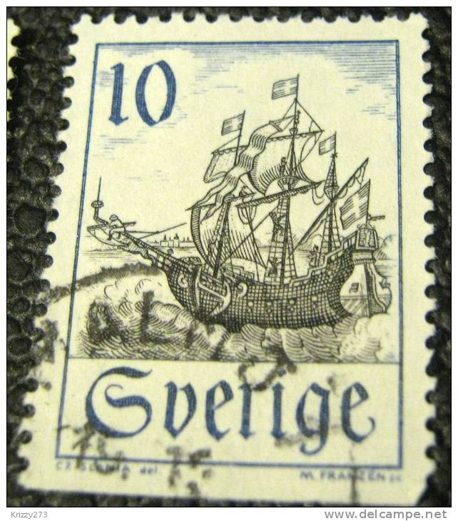 Sweden 1967 17th Century Ship 10ore - Used - Oblitérés