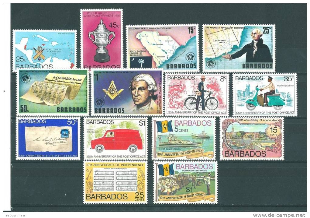 Barbade: 411/ 424 **  Année 1976 - Barbados (1966-...)