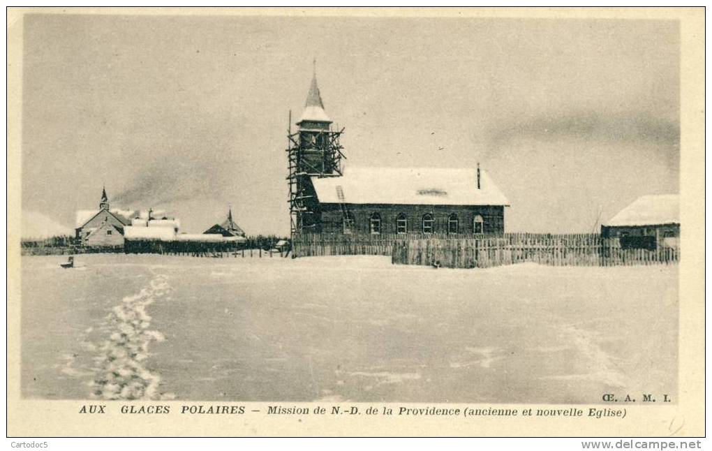 Aux Glaces Polaires  Mission De N.D. De La Providence (Ancienne Et Nouvelle Eglise) ? Cpa - Groenlandia