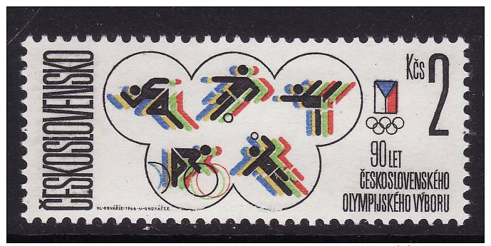 Czechoslovakia #2606 F-VF Mint NH ** (1986) International Olympic Committee - Unused Stamps