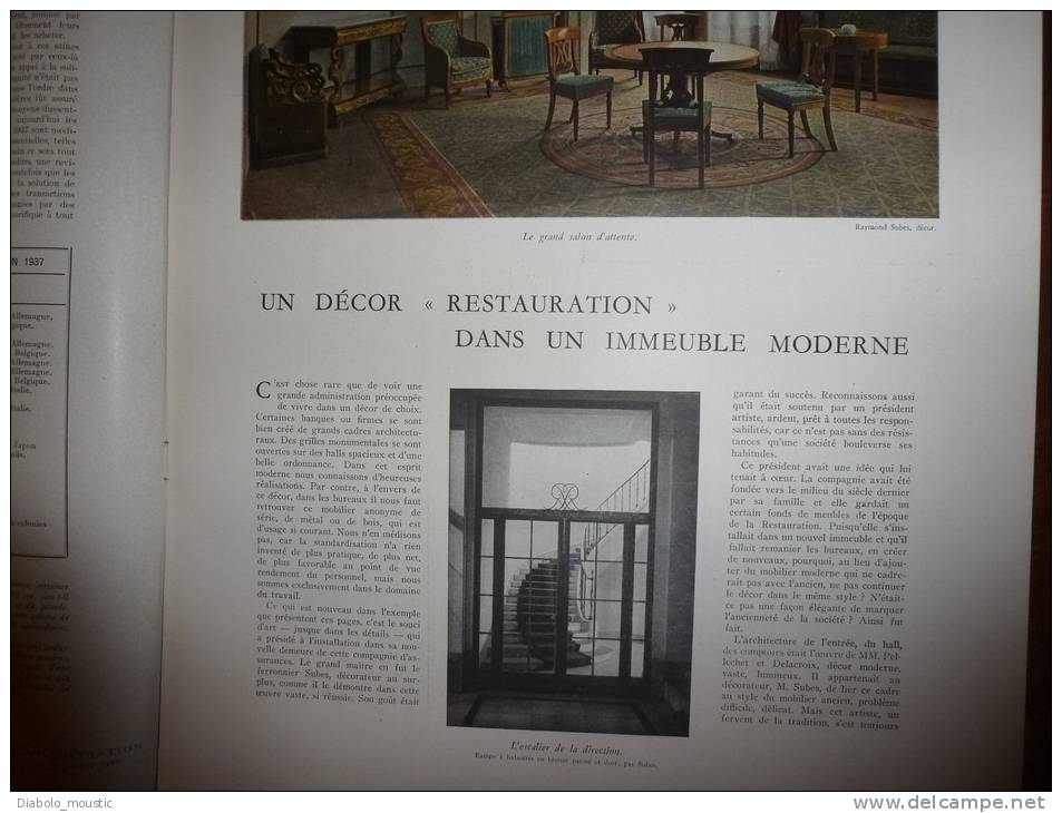 25-7-1942 : Funérailles Maréchal Franchet-d'Espèrey ;Décor RESTAURATION ;Béton Armé-construction ; Mougins En Provence - L'Illustration