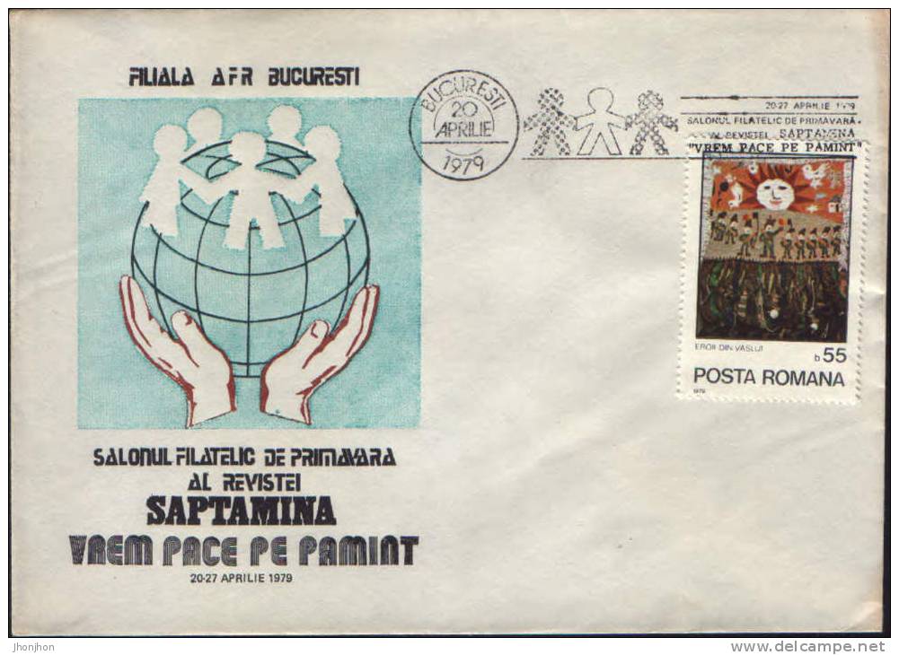 Romania-Envelope Occasionally 1979-Children Want Peace On Earth - UNICEF