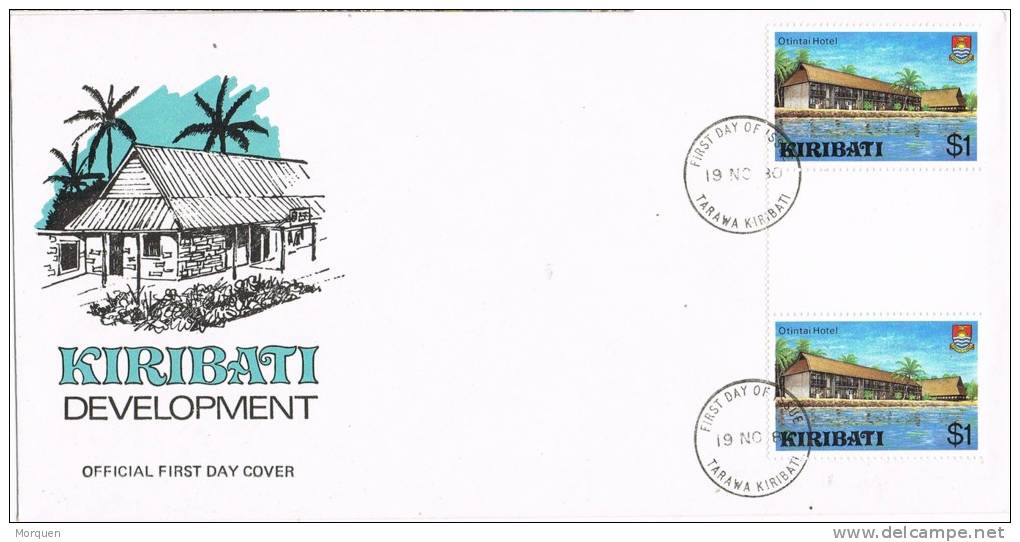 10661. Carta  F.D.C. TARAWA (Kiribati) 1980 Development - Kiribati (1979-...)