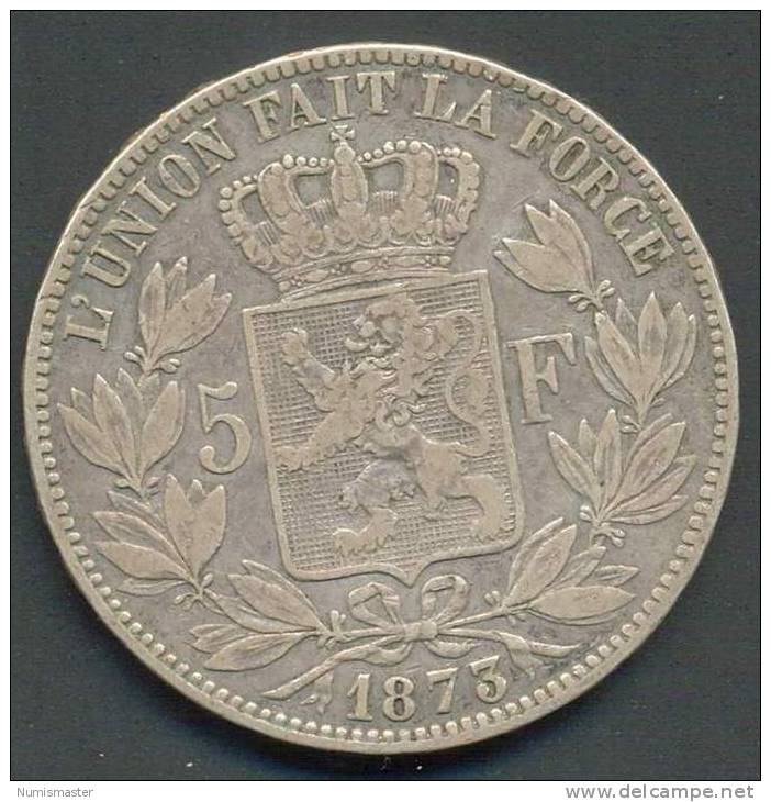 BELGIUM , 5 FRANCS 1873 - 5 Frank