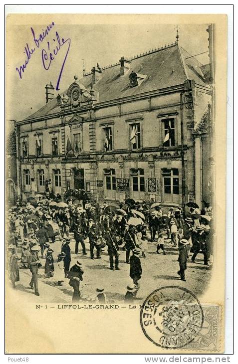 88 - LIFFOL LE GRAND - La Mairie - Défilé, Fanfare, Musique - Dos Simple - Liffol Le Grand