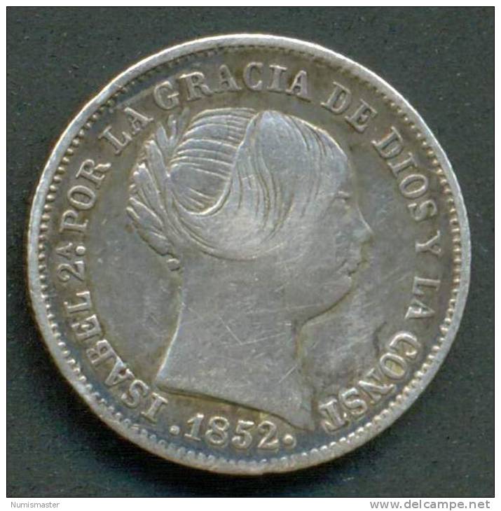 SPAIN , 1 REAL 1852 , SILVER COIN - Provincial Currencies