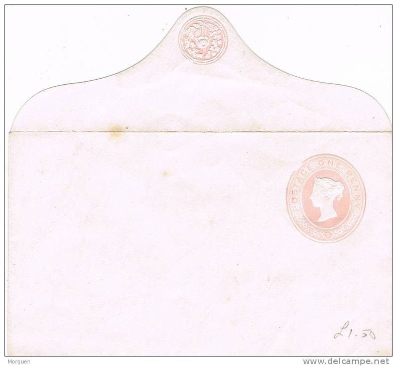 Entero Postal 1 Penny Rosa, Reina Victoria * - Lettres & Documents
