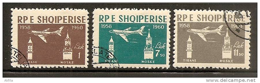 Albania 1960 2nd Anniversary Of Airflight Tirane-Moscow, Used (o) - Albanie